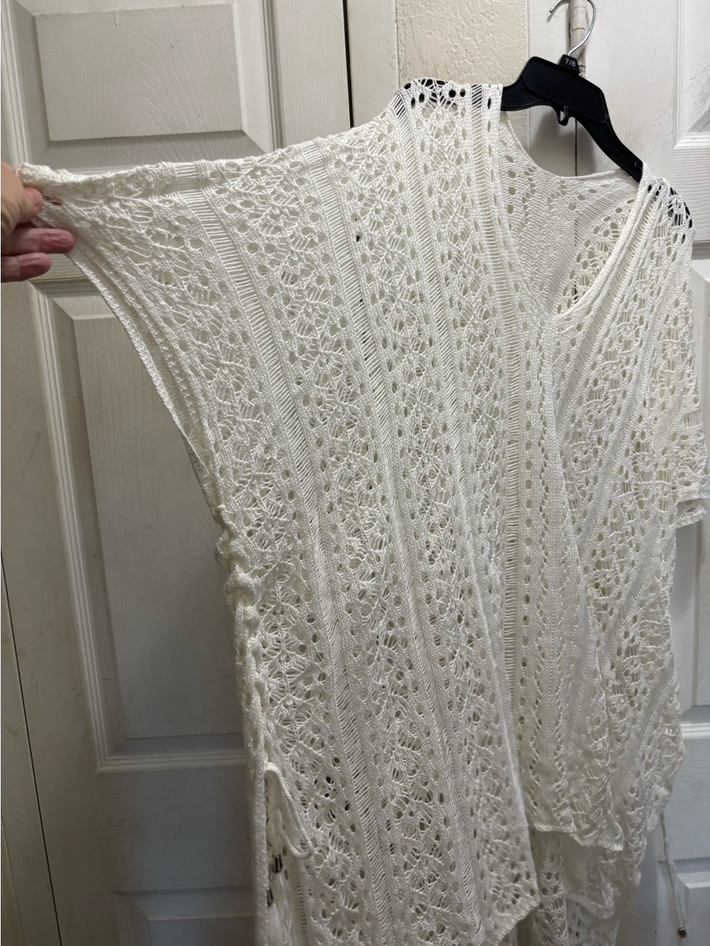 Women’s Crochet Swim Cover-Up Tunic in White